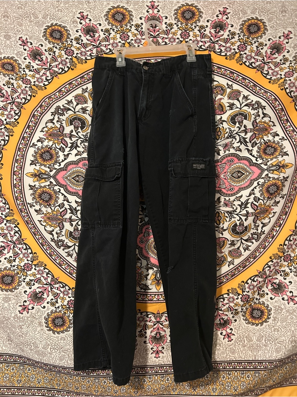 Black Cargo Pants Utility Wrangler